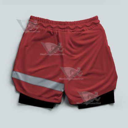 One Piece Luffy Red Men Compression Gym Short