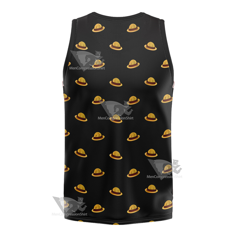 One Piece Monkey D Luffy Hat Basketball Jersey
