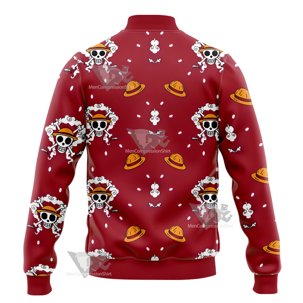 One Piece Monkey D Luffy Hat Skull Flag Varsity Jacket