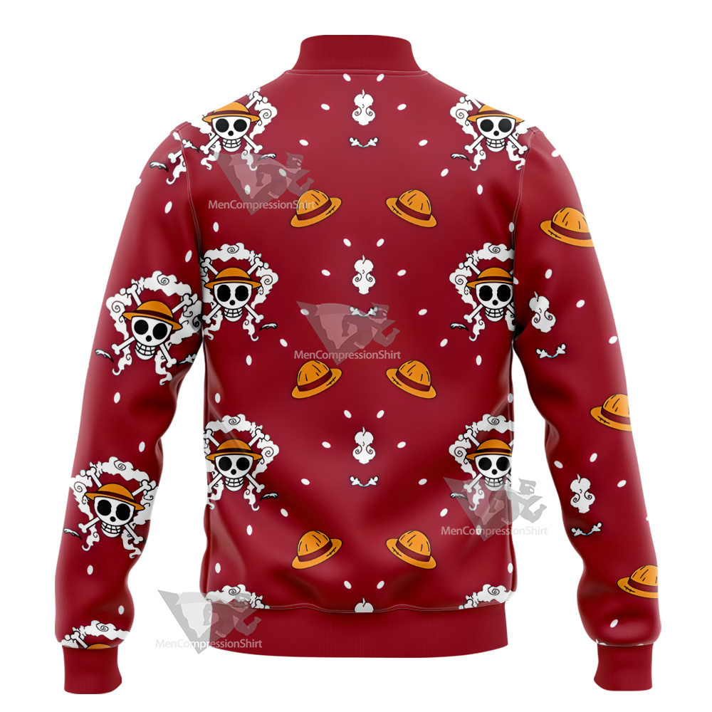 One Piece Monkey D Luffy Hat Skull Flag Varsity Jacket