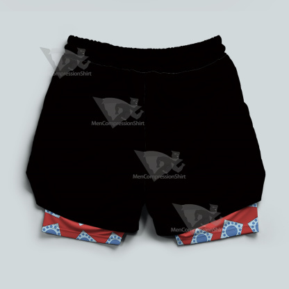 One Piece Monkey D Luffy Men Compression Gym Short