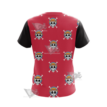 One Piece Monkey D Luffy Skull Flag Cosplay T-Shirt