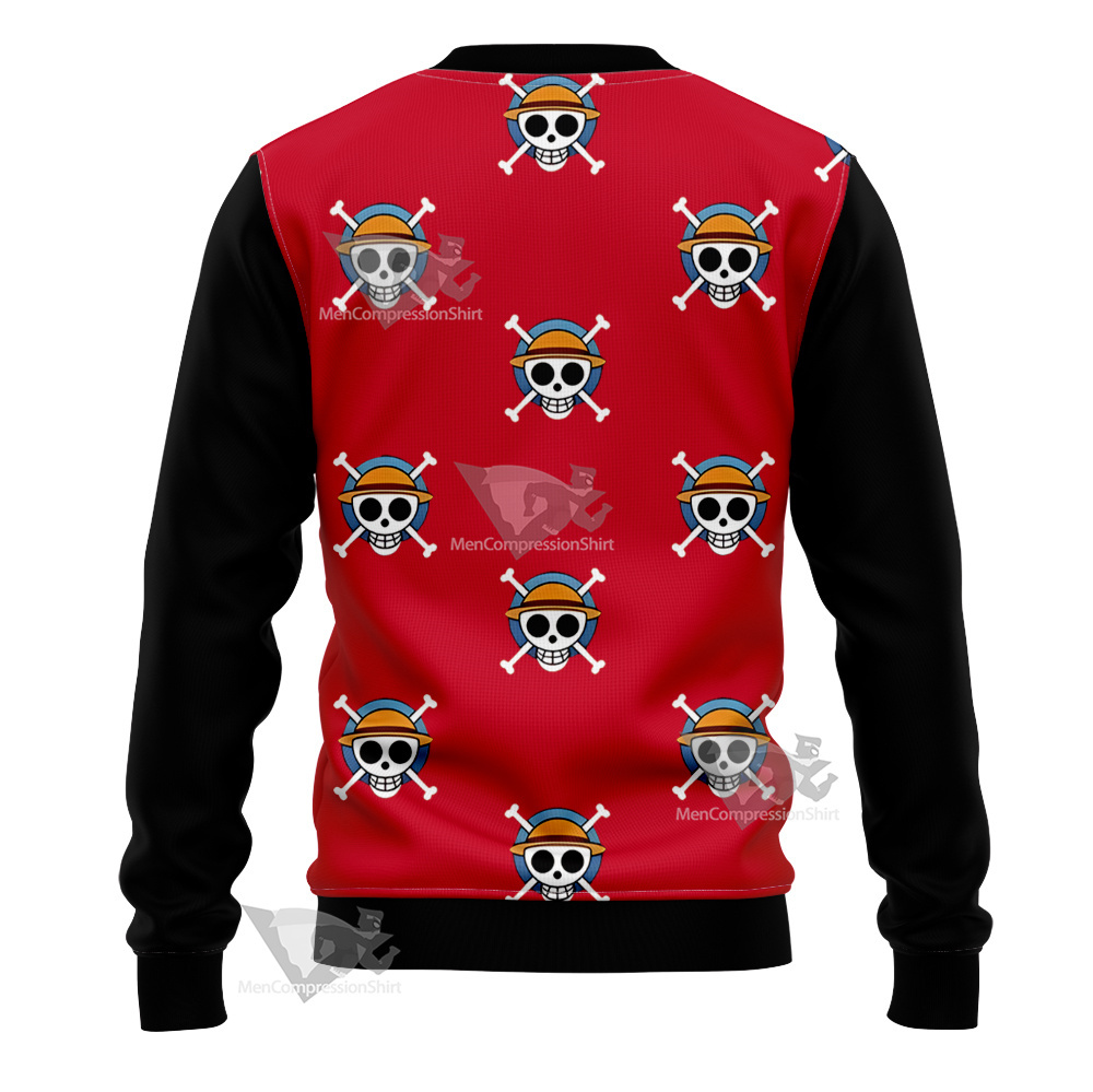 One Piece Monkey D Luffy Skull Flag Sweatshirt