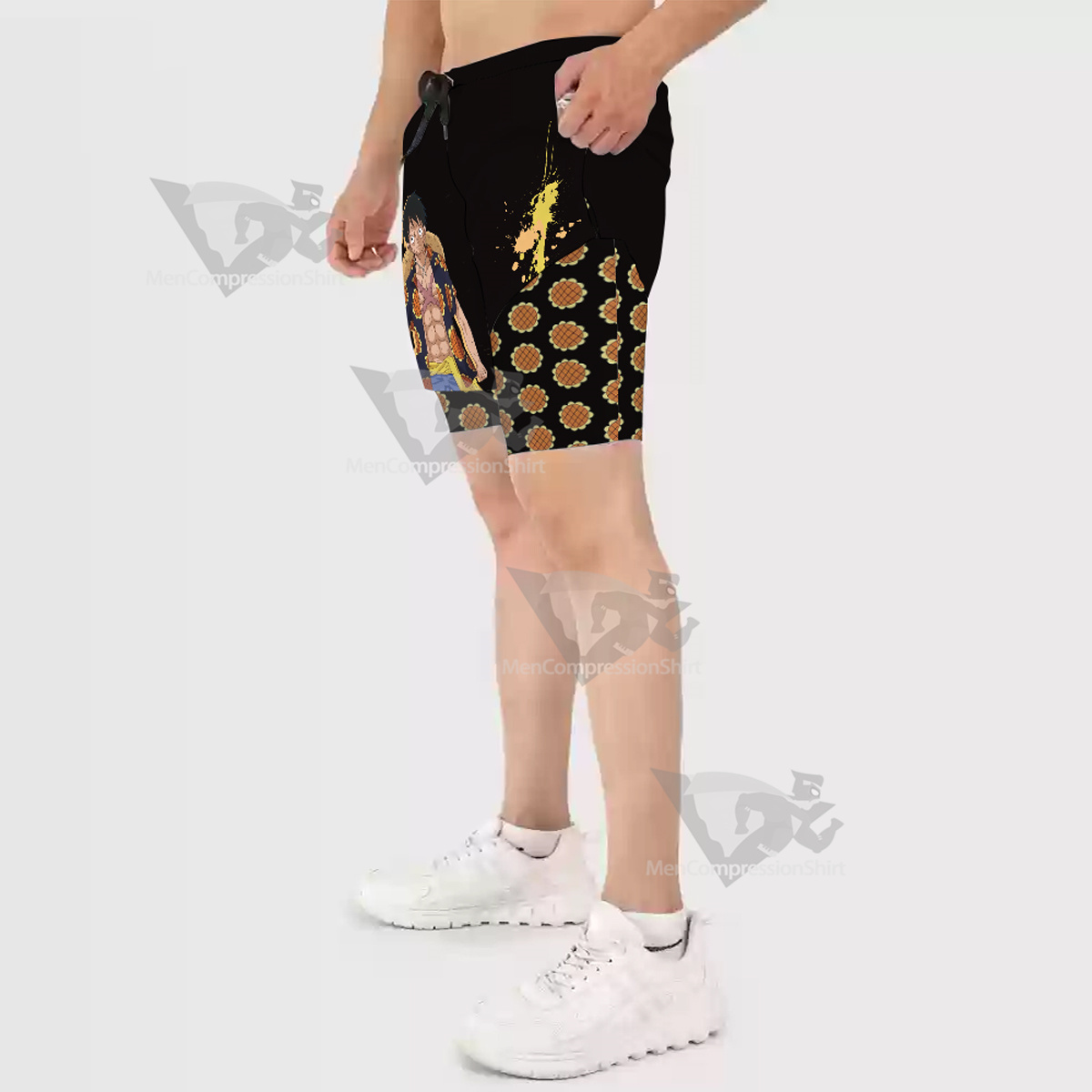 One Piece Monkey D Luffy Sunshine Island Men Compression Gym Short