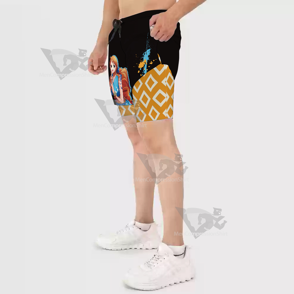 One Piece Nami Wano Men Compression Gym Short
