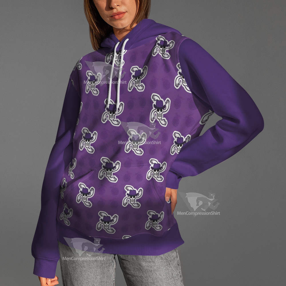 One Piece Robin Skull Flag Cosplay Hoodie
