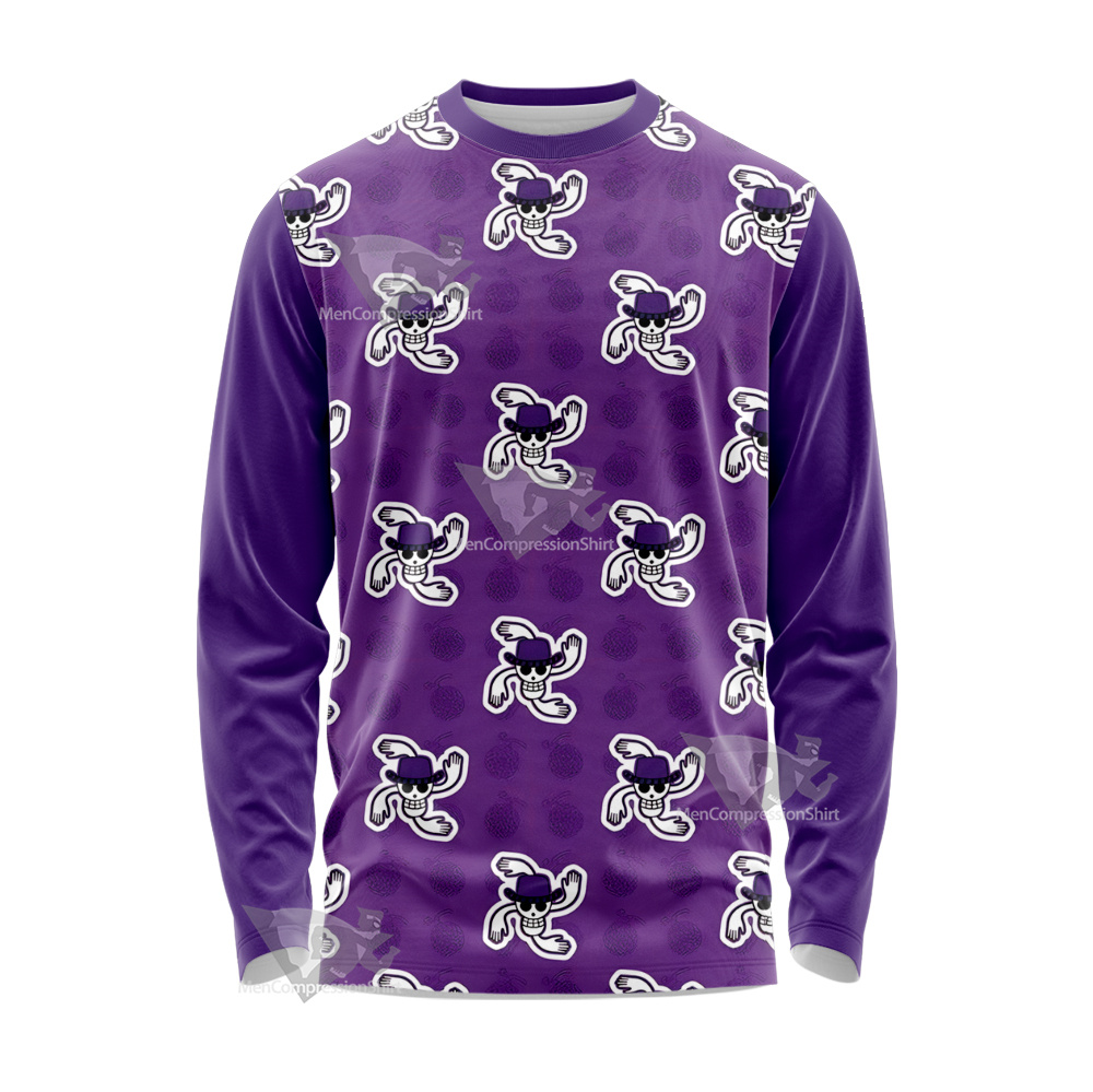 One Piece Robin Skull Flag Long Sleeve Shirt