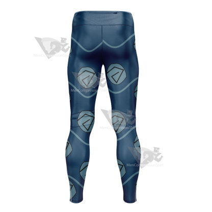 One Piece Roronoa Zoro Blue Circle Mens Compression Legging