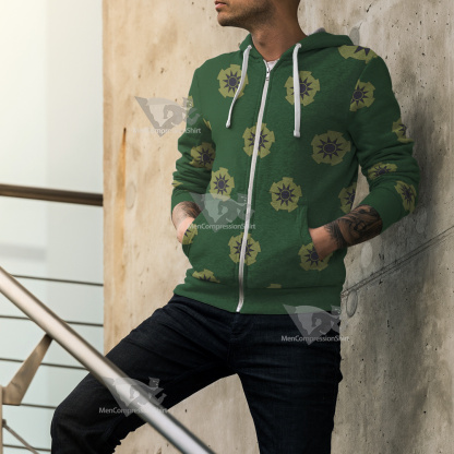 One Piece Roronoa Zoro Pirate Hunter Cosplay Zip Up Hoodie