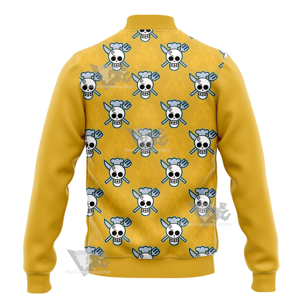 One Piece Sanji Skull Flag Varsity Jacket