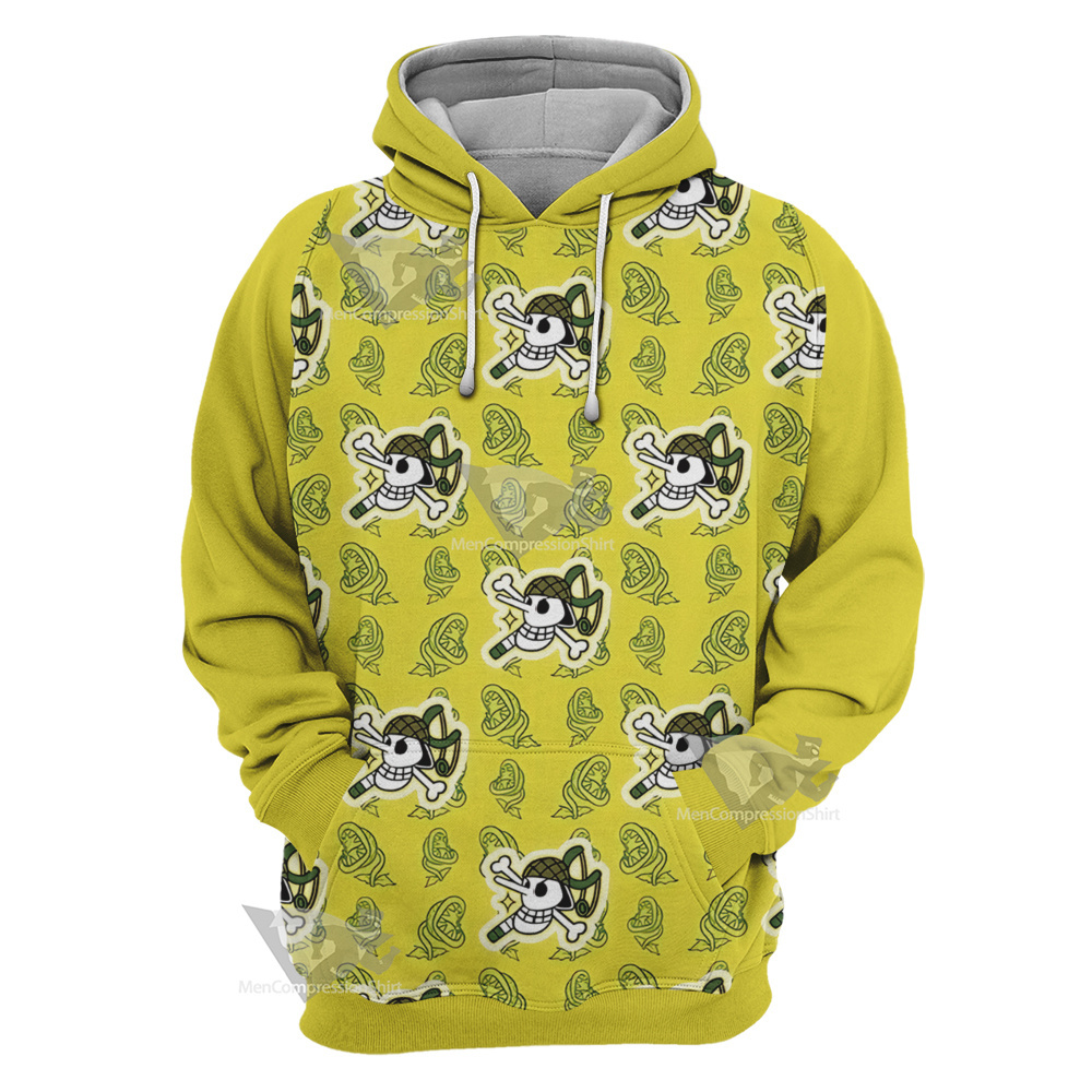 One Piece Usopp Skull Flag Cosplay Hoodie