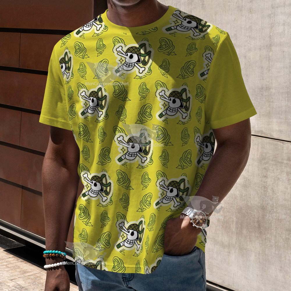 One Piece Usopp Skull Flag Cosplay T-Shirt