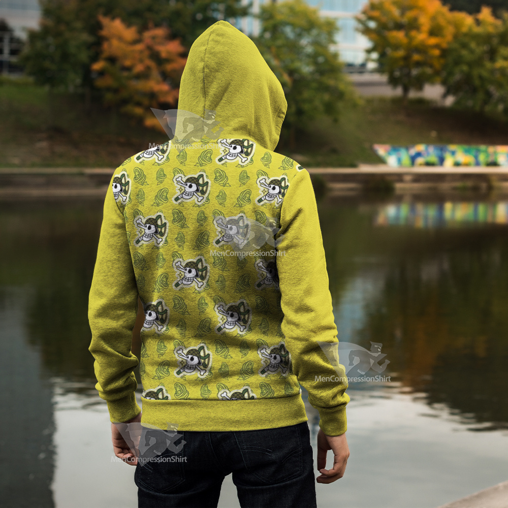 One Piece Usopp Skull Flag Cosplay Zip Up Hoodie