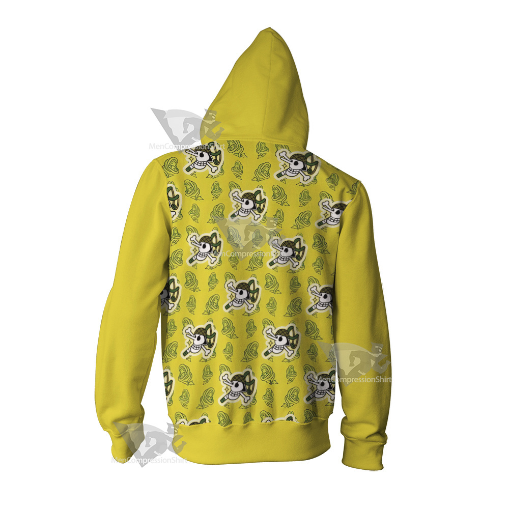 One Piece Usopp Skull Flag Cosplay Zip Up Hoodie