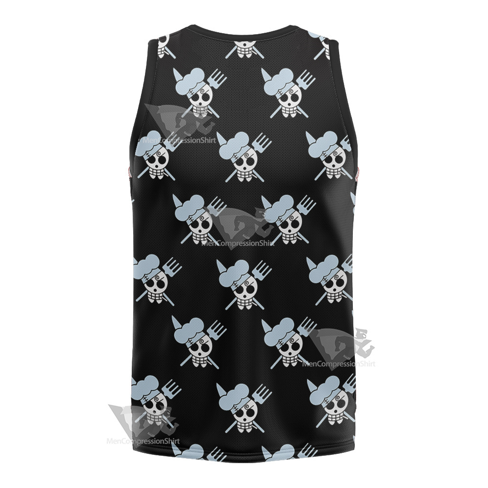 One Piece Vinsmoke Sanji Pirate Flag Basketball Jersey