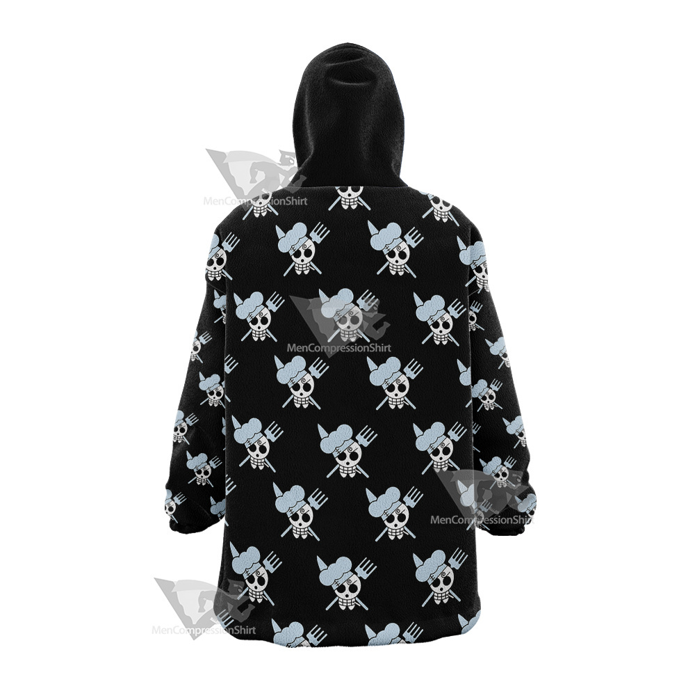 One Piece Vinsmoke Sanji Pirate Flag Snug Oversized Blanket Hoodie