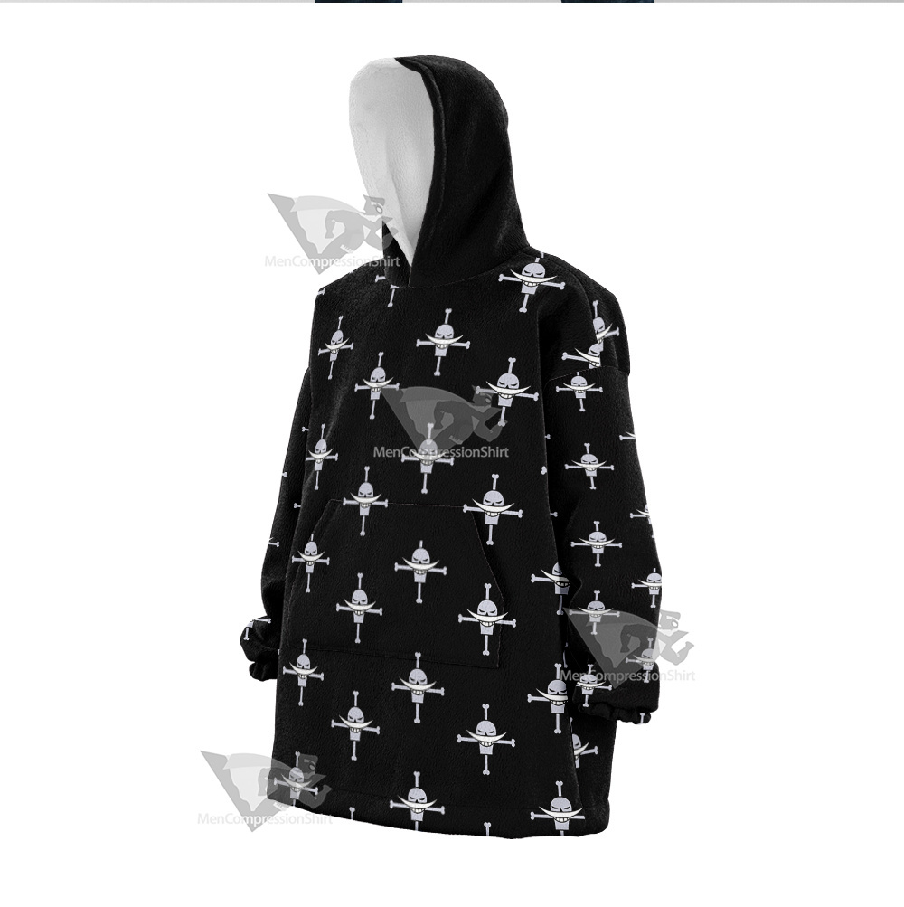 One Piece Whitebeard Pirates Pirate Flag Snug Oversized Blanket Hoodie