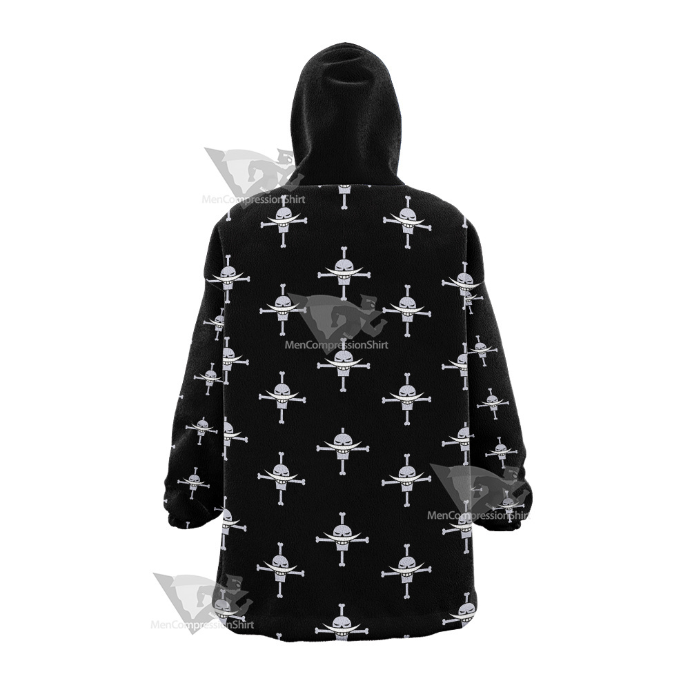 One Piece Whitebeard Pirates Pirate Flag Snug Oversized Blanket Hoodie