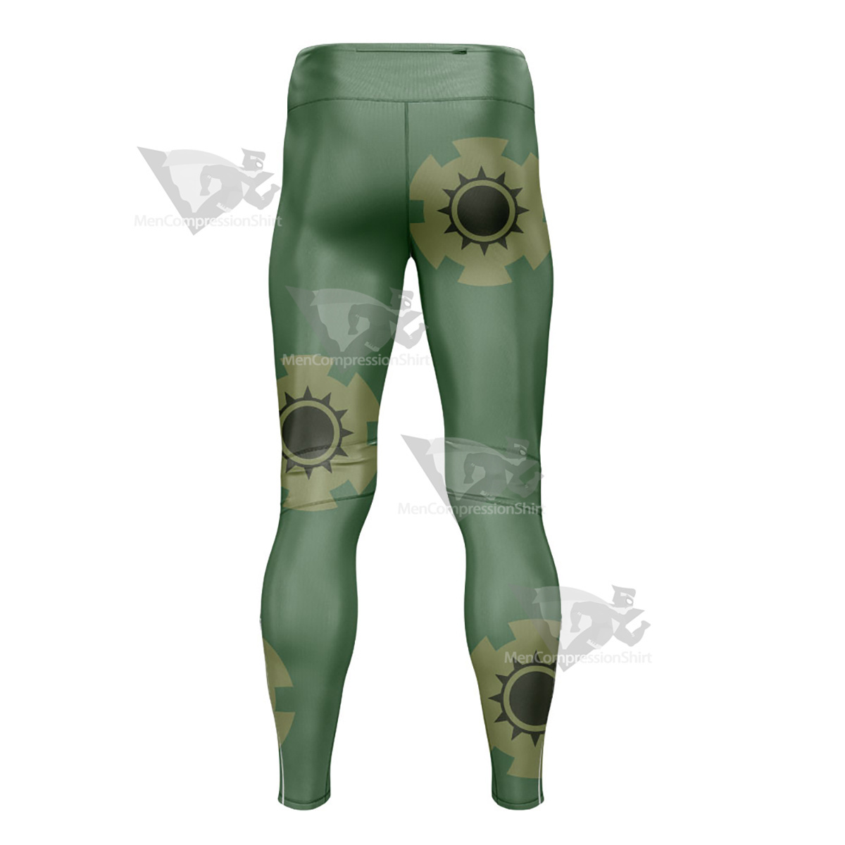 One Piece Zoro Green Circle Mens Compression Legging