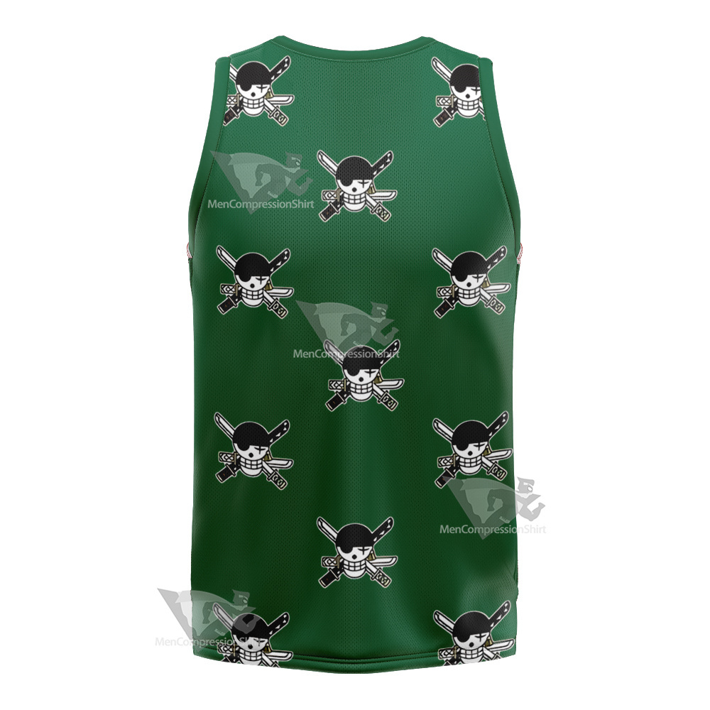 One Piece Zoro Skull Flag Basketball Jersey