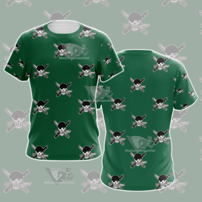One Piece Zoro Skull Flag Cosplay T-Shirt
