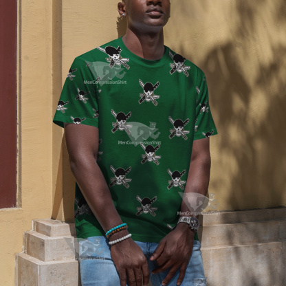 One Piece Zoro Skull Flag Cosplay T-Shirt