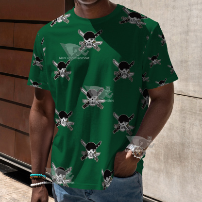 One Piece Zoro Skull Flag Cosplay T-Shirt