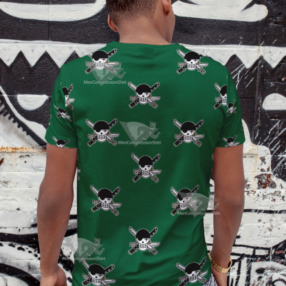 One Piece Zoro Skull Flag Cosplay T-Shirt