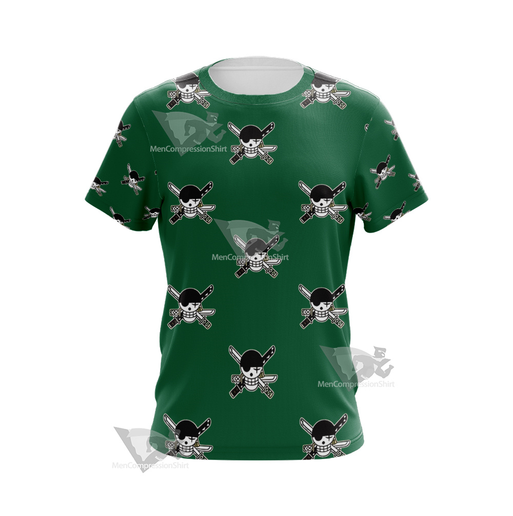One Piece Zoro Skull Flag Cosplay T-Shirt