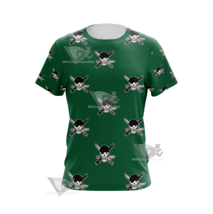 One Piece Zoro Skull Flag Cosplay T-Shirt