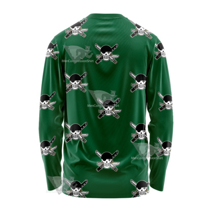 One Piece Zoro Skull Flag Long Sleeve Shirt