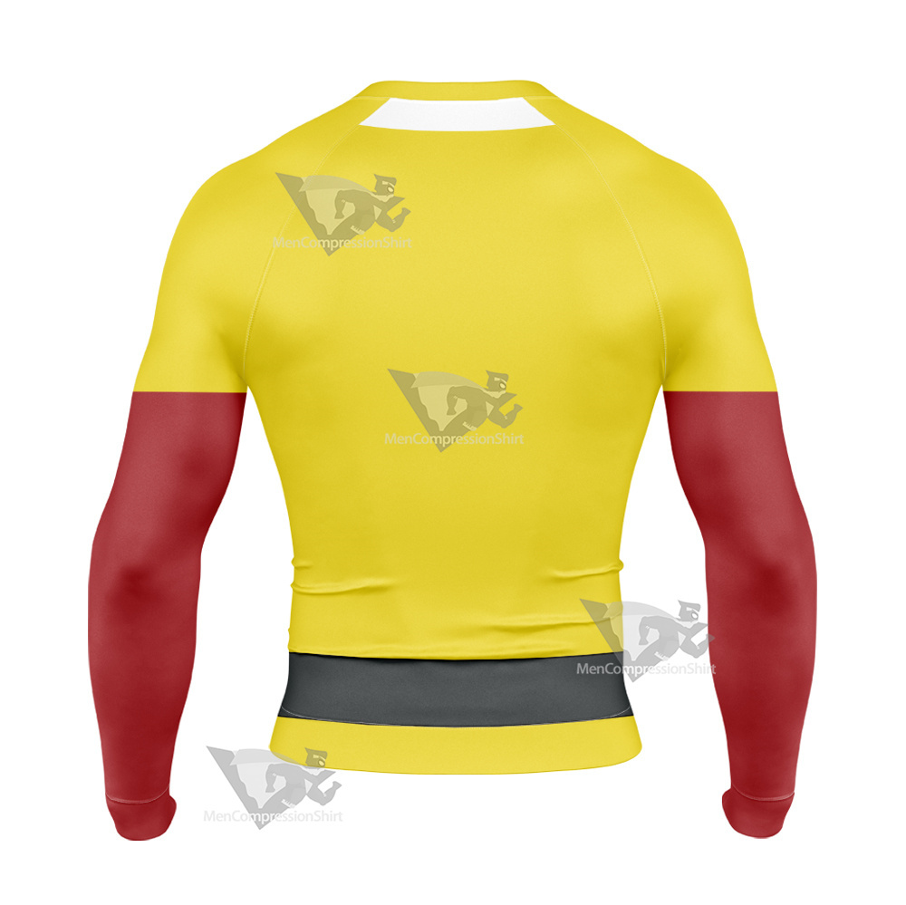 One Punch Man Saitama Long Sleeve Compression Shirt