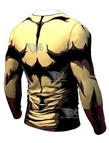 One Punch Man Serious Saitama Long Sleeve Premium Compresssion RashGuard