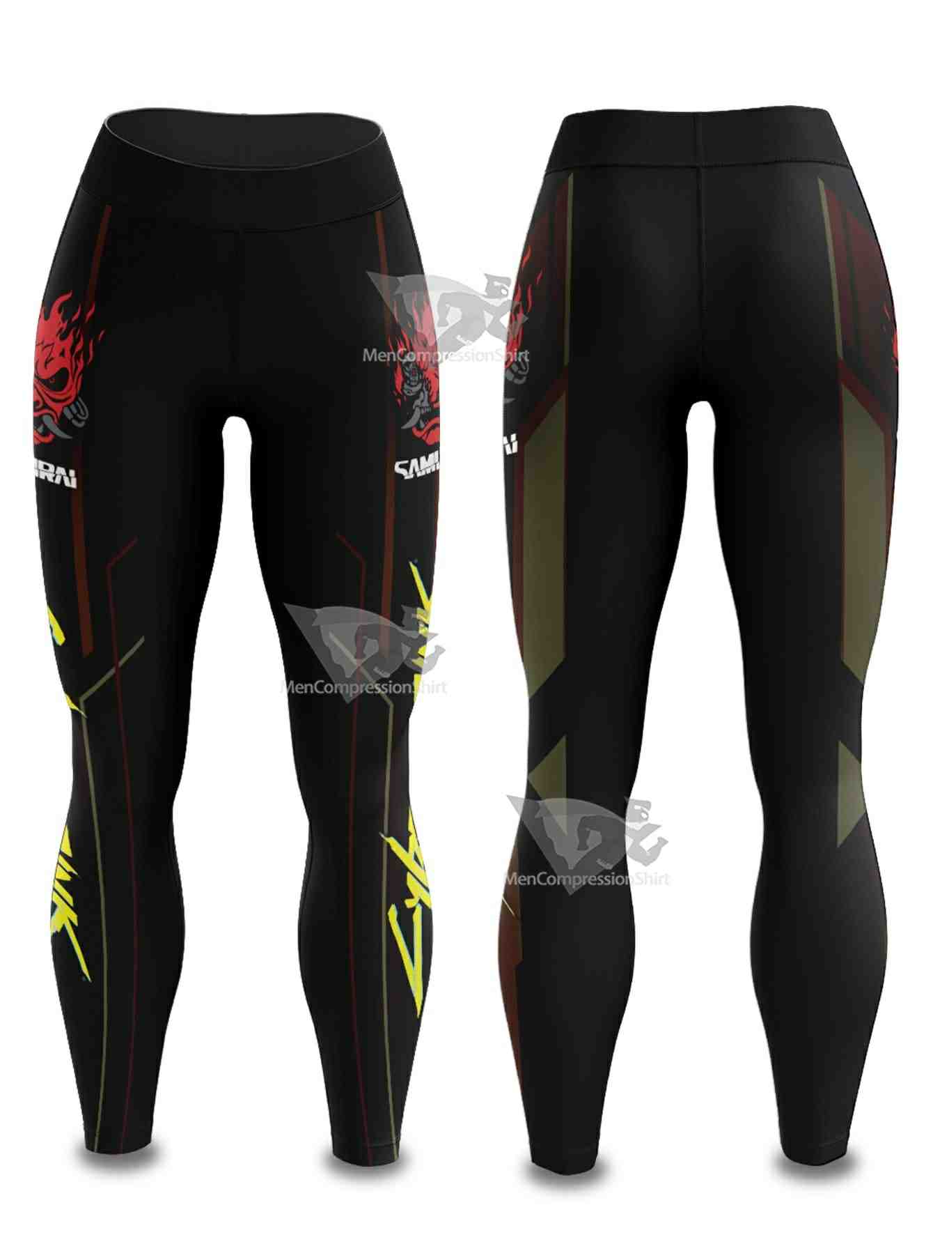 Oni Cyberpunk 2077 Women Compression Leggings