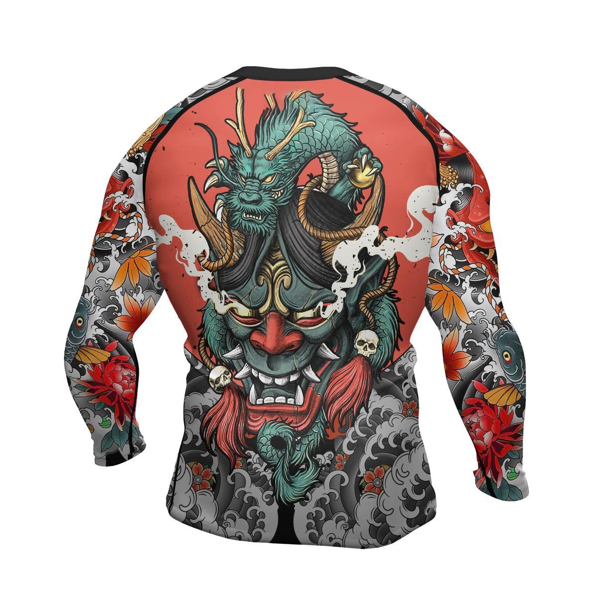 Oni Demon Mens Long Sleeve Compression Shirt