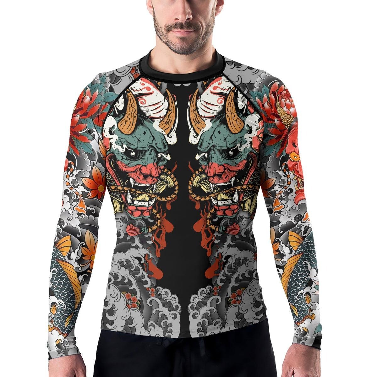 Oni Demon Mens Long Sleeve Compression Shirt