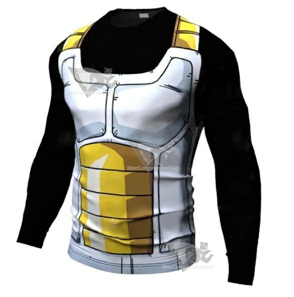 Onyx Vegeta Cell Armor Dragon Ball Z Long Sleeve Dri Fit Rash Guard