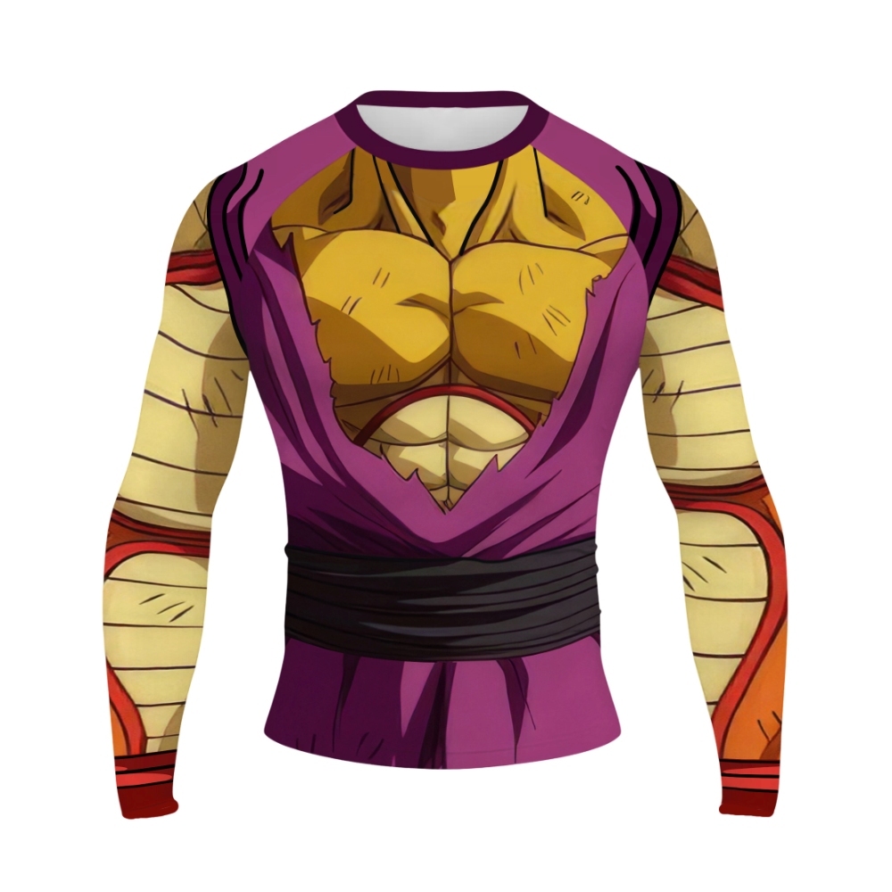 Orange Piccolo Men Long Sleeve Compression Shirt
