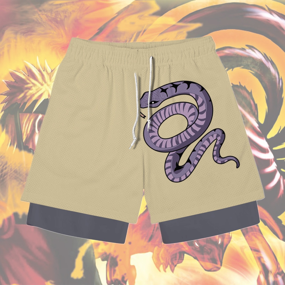 Orochimaru Anime Compression Gym Shorts