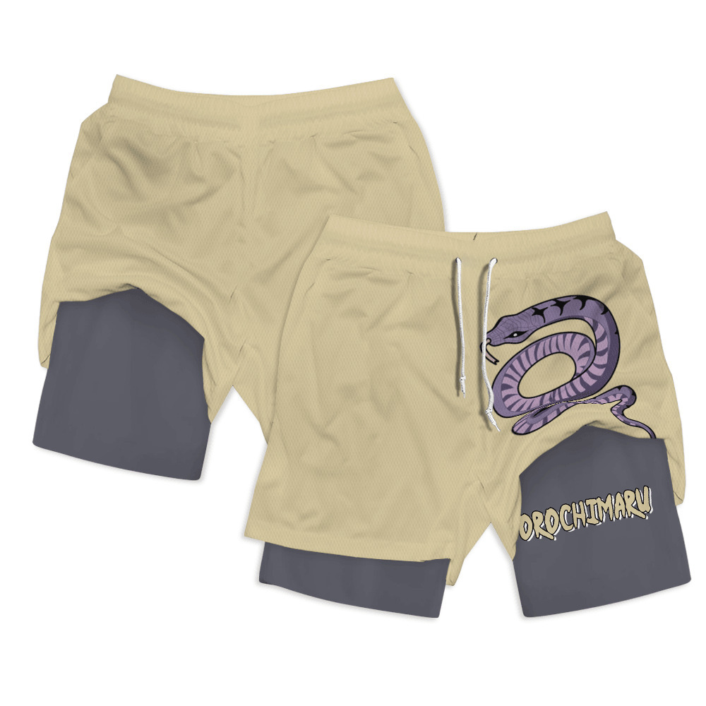 Orochimaru Anime Compression Gym Shorts