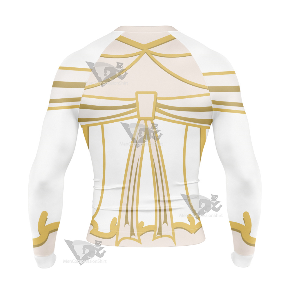 Overlord White Albedo Long Sleeve Compression Shirt
