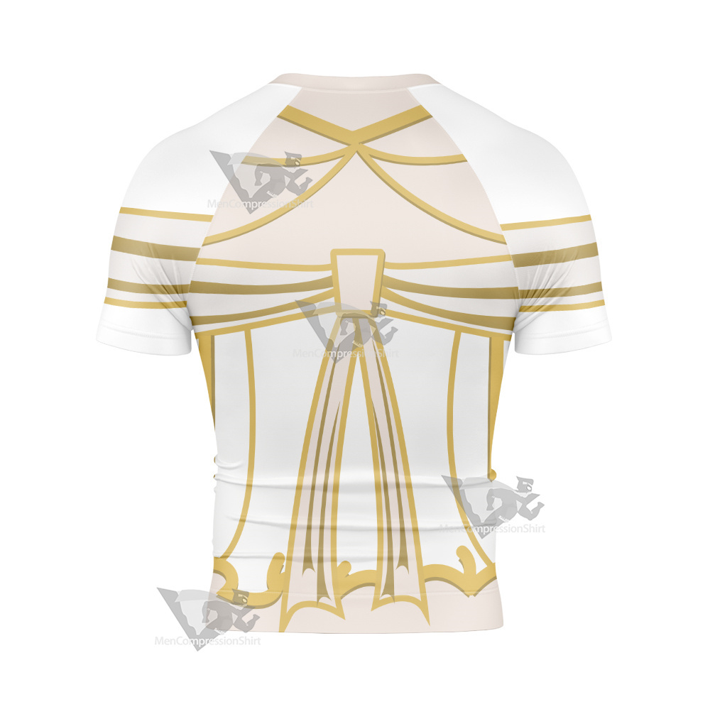 Overlord White Albedo Short Sleeve Compression Shirt