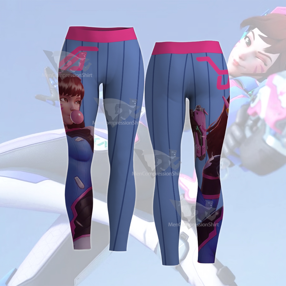 Overwatch 2 Dva Blue Women Compression Legging-MensCompressionShirt