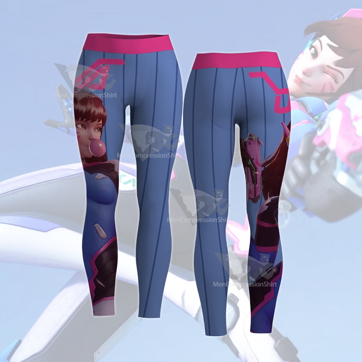 Overwatch 2 Dva Blue Women Compression Legging-MensCompressionShirt