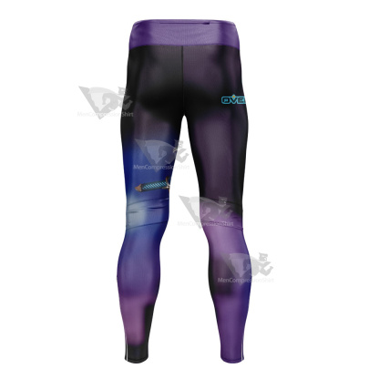 Overwatch Black Cat Sombra Mens Compression Legging-MensCompressionShirt