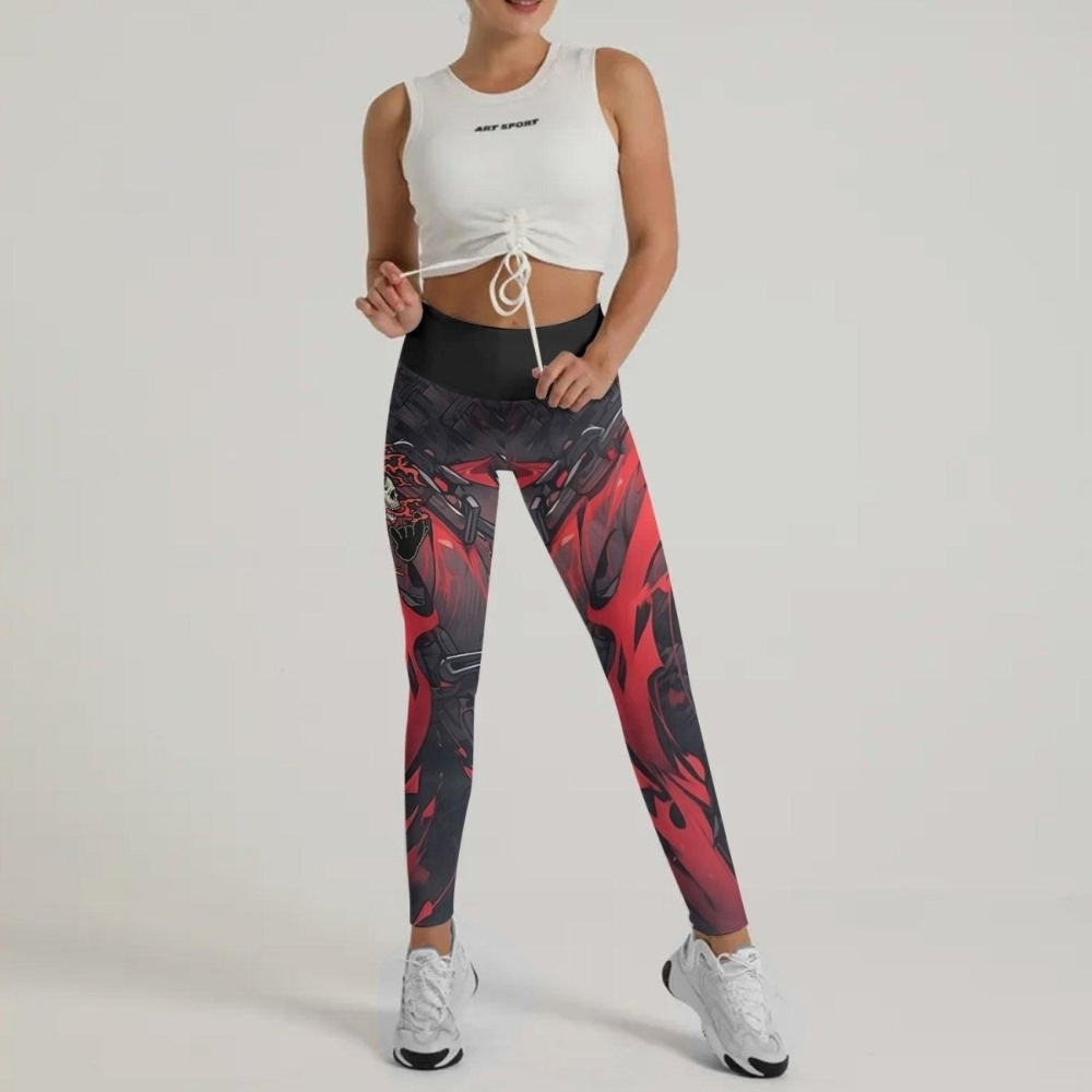 Panda Skull Women Compression Legging