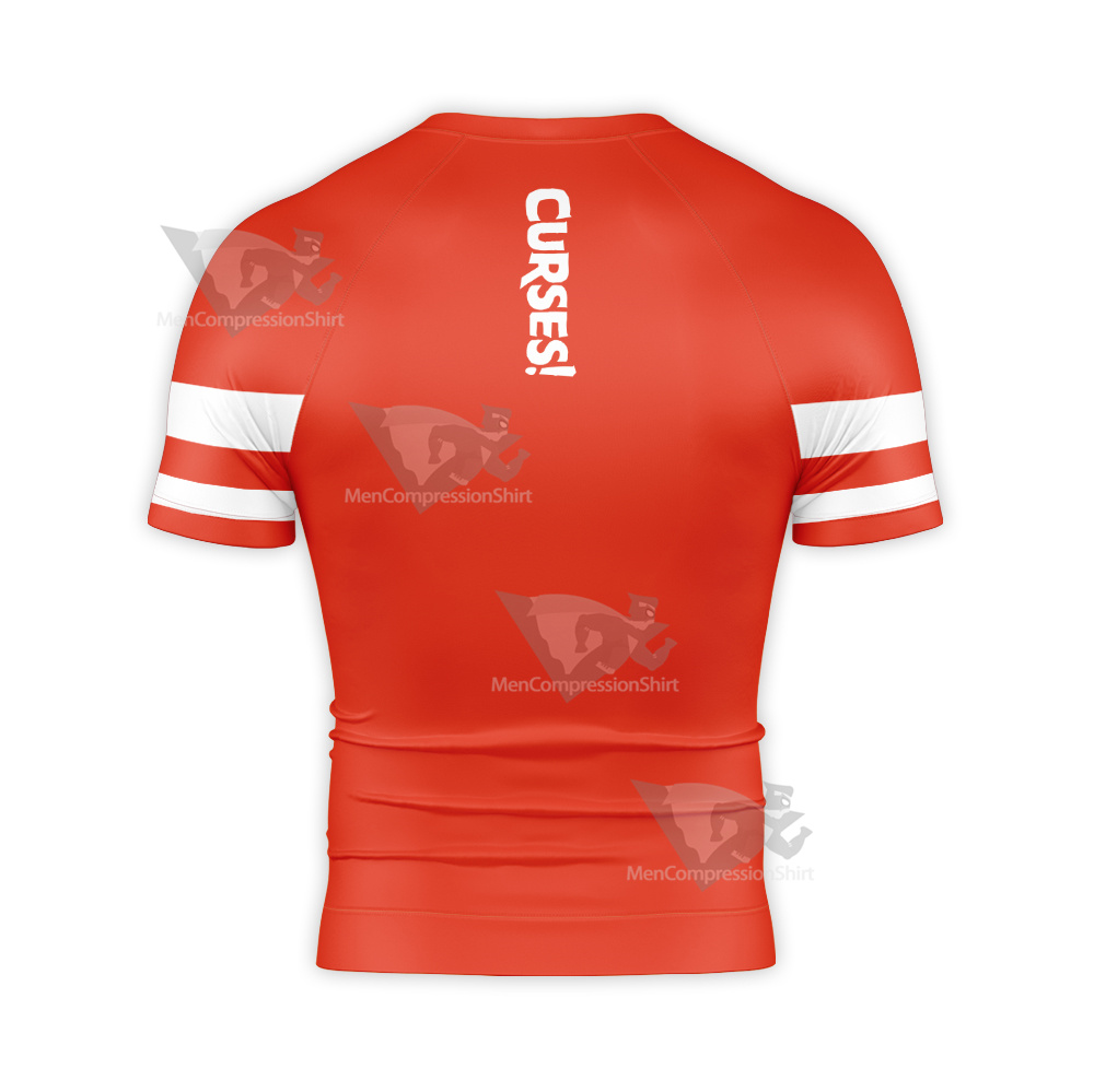 Pandora Vanderhouven Red Sweatshirt Short Sleeve Compression Shirt