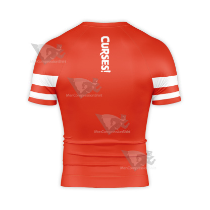 Pandora Vanderhouven Red Sweatshirt Short Sleeve Compression Shirt