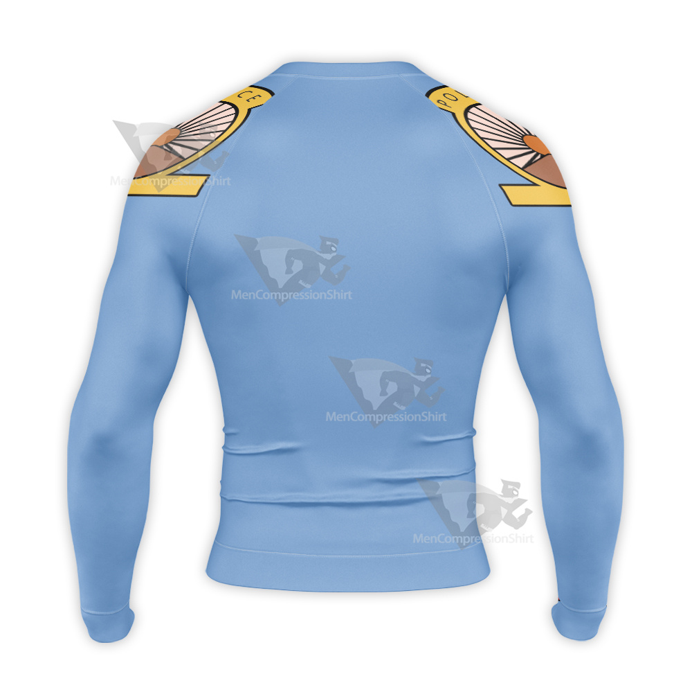 Paradise Pd Gina Jabowski Blue Cosplay Long Sleeve Compression Shirt