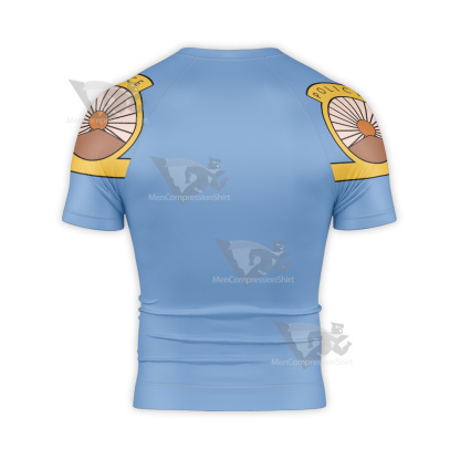 Paradise Pd Gina Jabowski Blue Cosplay Short Sleeve Compression Shirt